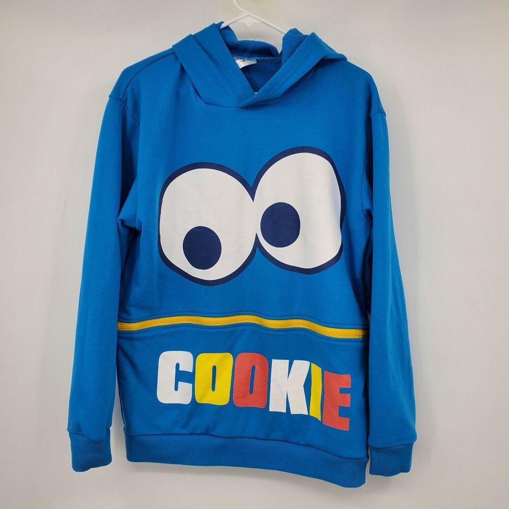 Universal Studios Japan Cookie Monster Zipper Pocket Pullover Sweatshirt Medium
